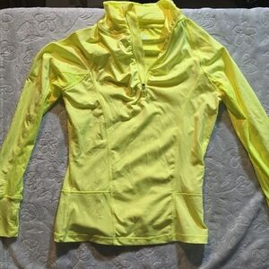 Neon Yellow Quarter-Zip Active Pullover